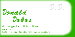 donald dobos business card